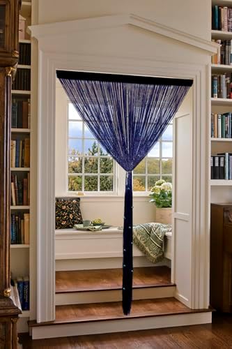 YIIBAII Starry Blue Beaded Curtain for Doorway 1