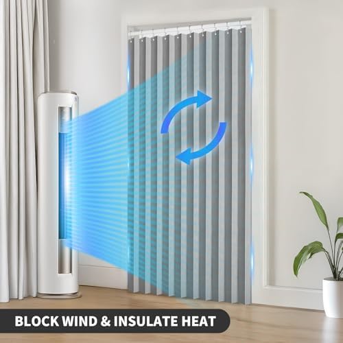 Rinhartex Blackout Magnetic Door Curtain for Closets 42x78