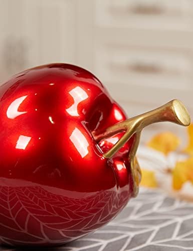 NENBOLEC Apple Sculpture Red 7 Inch Modern Decor Statue