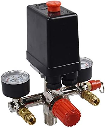 Uddick 2-Phase Air Compressor Pressure Switch Valve Gauge