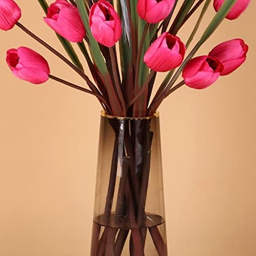 Artificial Silk Tulips with Vase for Wedding Home Decor