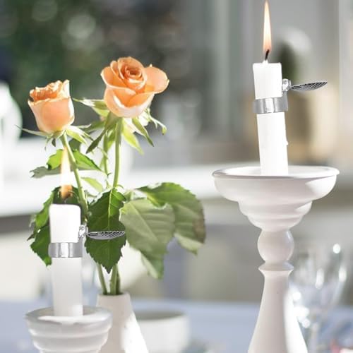 Leopacat 4Pcs Candle Snuffer Set with Shell Pattern and Automatic Stopper