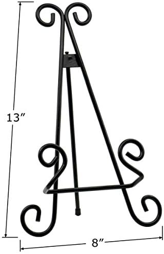 Red Co Decorative Curved Easel Stand - 13 Inch Black