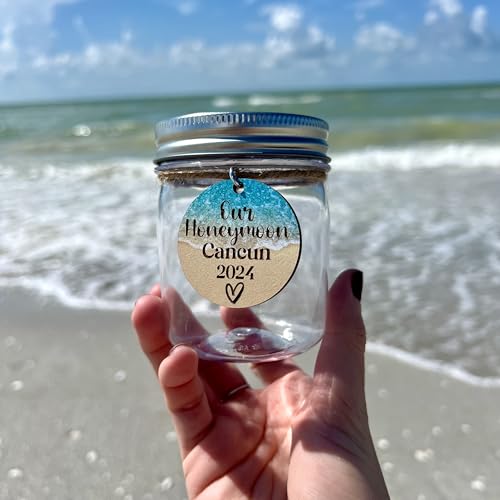 Plastic Seashell Keepsake Jar Personalized Wedding Gift