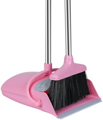 KYDIFS Pink Broom and Dustpan Combo Set