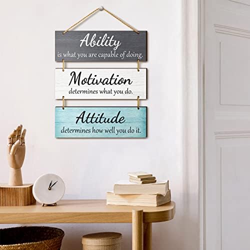Jetec Rustic Wooden Decorative Plaques with Motivational Sayings 1