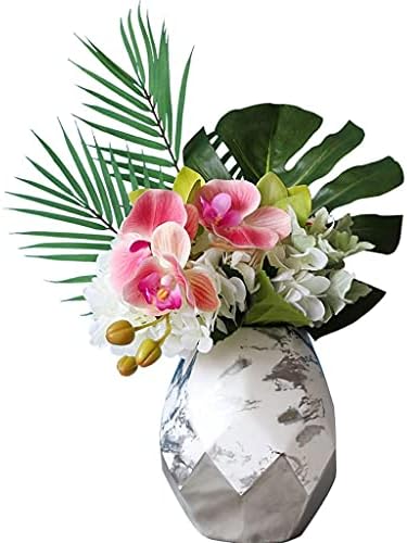 Realistic Artificial Phalaenopsis Orchid Arrangement with Vase