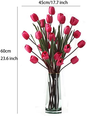Artificial Silk Tulips with Vase for Wedding Home Decor