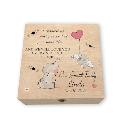 Personalized Baby Loss Memory Box with Elephant Design