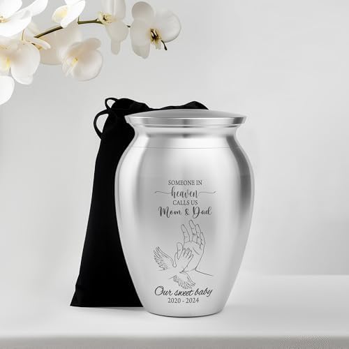 Personalized Baby Mini Urn Stainless Steel 256 Inch