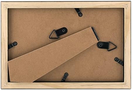 Golden State Art 55x85 Business License Frame Black Solid Wood with Tempered Glass