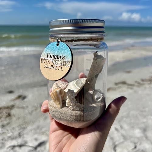 Plastic Beach Treasures Jar with Name and Destination