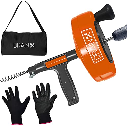 DrainX Drain Auger Pro 3 8 Inch