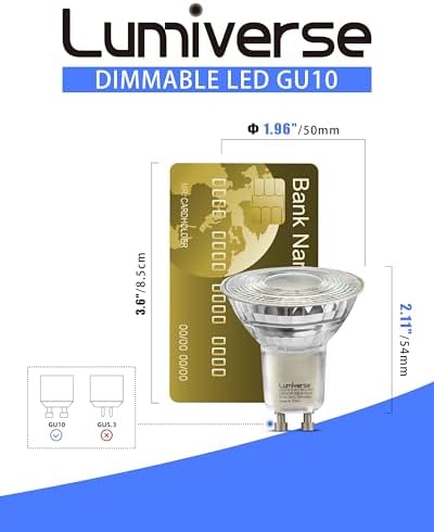 Lumiverse 24 Pack Dimmable GU10 LED Bulbs 5000K 55W 40 Beam Angle