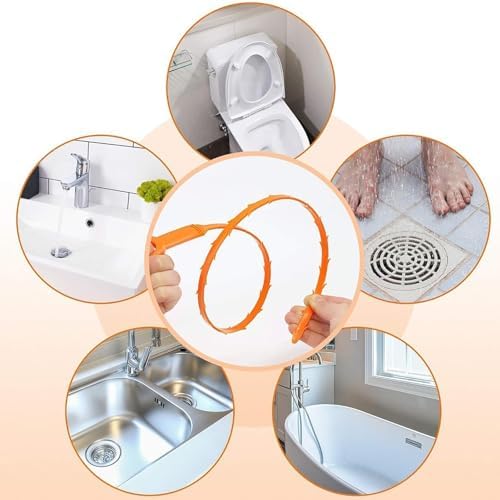SHUOGUO Drain Clog Remover Set with 33 Inch and 116 Inch Tools
