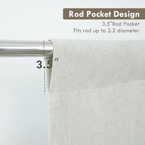 DriftAway Double Layer Linen Blackout Tie Up Curtains