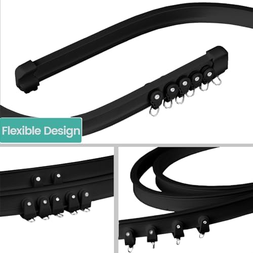 Hoeflife Room Divider Curtains with Flexible Ceiling Tracks