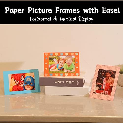 50 Pack 4x6 Paper Picture Frames - Multi-Color