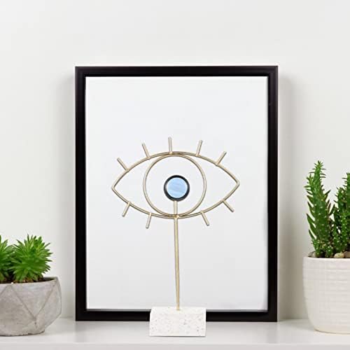 IMIKEYA Golden Turkish Evil Eye Statue for Home Decor