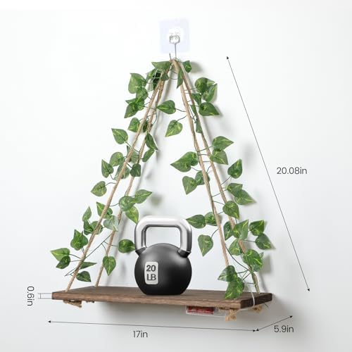 EXIN DECHEN Floating Shelves No Drilling Set of 2