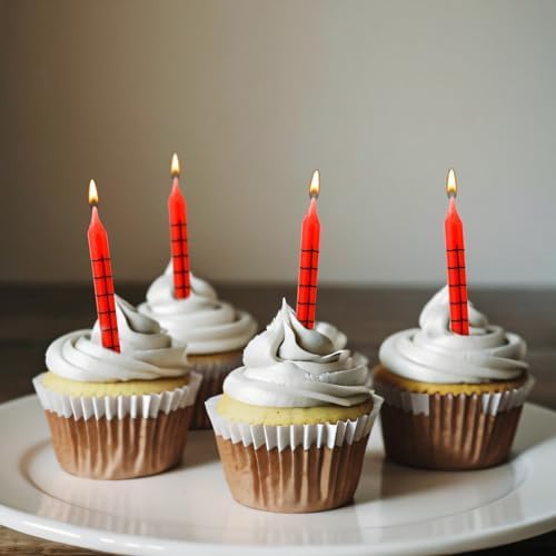 12pcs Spider Themed Birthday Candles Decor