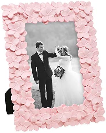 Laura Ashley Pink Flower Textured Resin Frame with Easel Hook