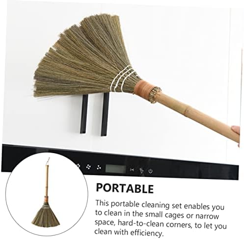 SOPOTUTU Handmade Natural Broom for Indoor and Outdoor Cleaning