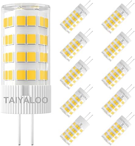 TAIYALOO G4 LED Bulbs 12V 5W Warm White 2700K 10 Pack 1