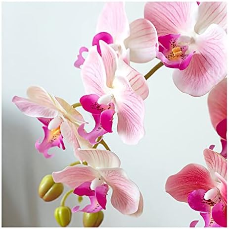 NDRFAWY Artificial Flower Phalaenopsis Bouquet with Vase Set