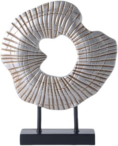 CECKQUE Wabi Sabi Resin Sculpture Vintage Silver