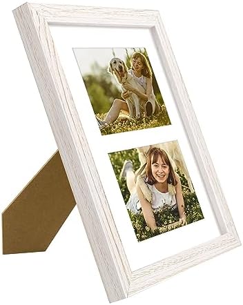 Golden State Art 8x10 Distressed White Picture Frame with Easel Stand