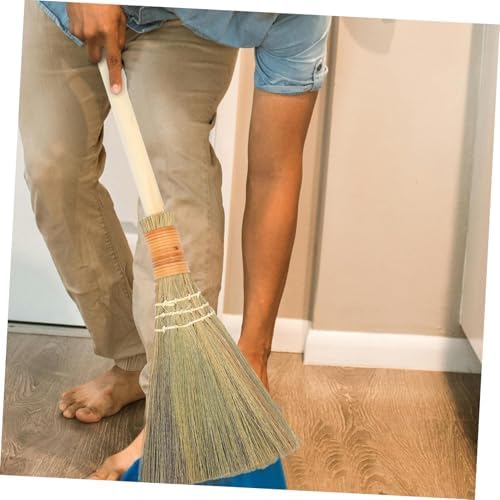 LOEFLIFA 1pc Hand-Made Straw-Woven Broom