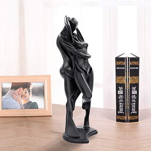 Romantic Couple Dancing Sculpture Passionate Embrace Kiss Art Statuette