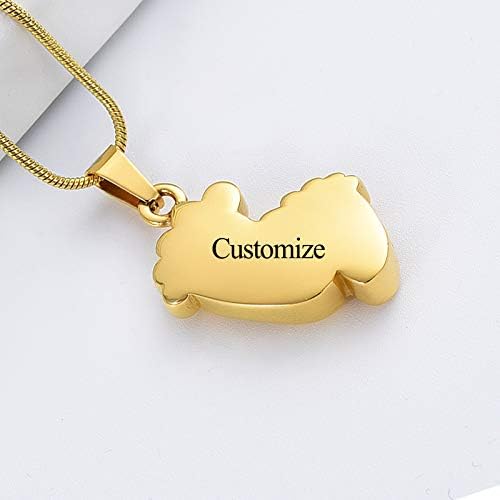 Imrsanl Footprint Cremation Urn Pendant for Ashes
