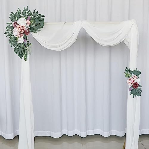 2pcs Wedding Arch Flowers Artificial Flower Kit with Eucalyptus and Peony