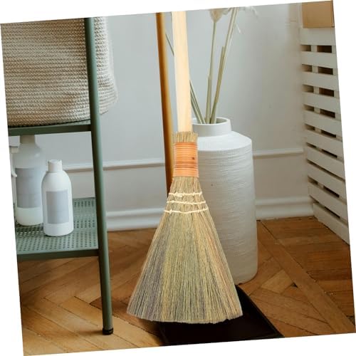 FRCOLOR Hand-Made Straw Woven Broom Small Cleaning Tool