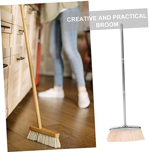 Heavy Duty Broom Handle with Bristles for Home and Industrial Use