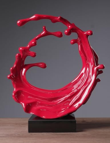 Abstract Sea Wave Sculpture Decor Modern Art Table Centerpiece Statue