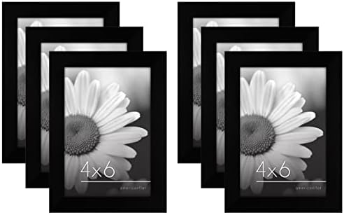 Americanflat 4x6 Picture Frame Set of 6 - Black 1