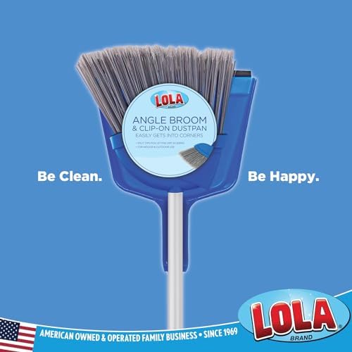 LOLA Angle Broom with Dustpan Compact 925 Indoor Cleaner