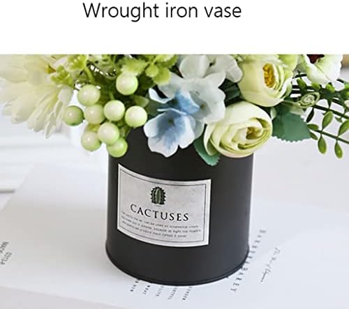 NDRFAWY Artificial Flower Set with Vase for Wedding Decor
