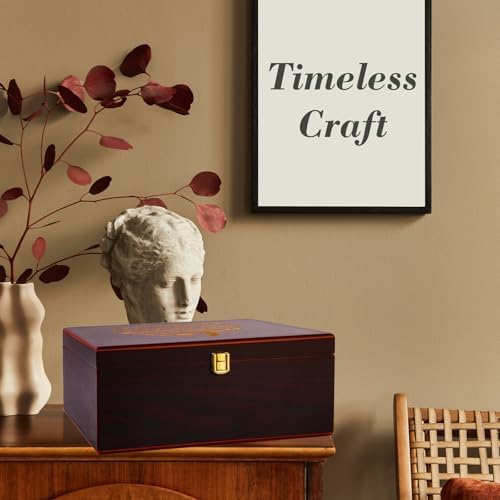 Heart Tree Wooden Keepsake Box - Large Red 1