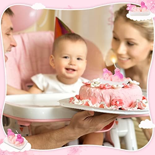 Treela 8 Pack Pink Sleeping Baby Candles