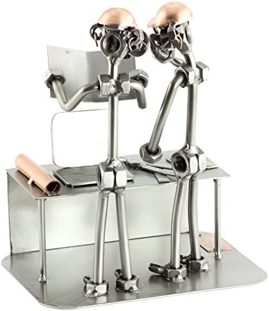 Engineer 2 Person Sculpture Nuts and Bolts Decor