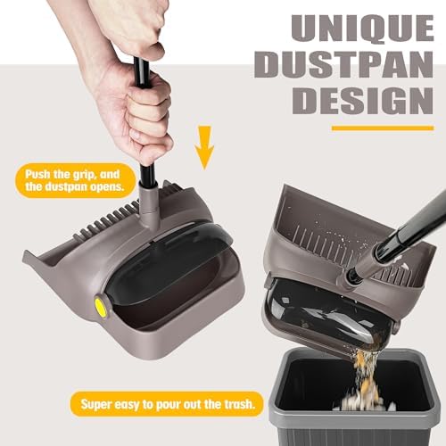 JEHONN Angle Broom with Dustpan Combo Set