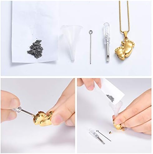 Imrsanl Footprint Cremation Urn Pendant for Ashes