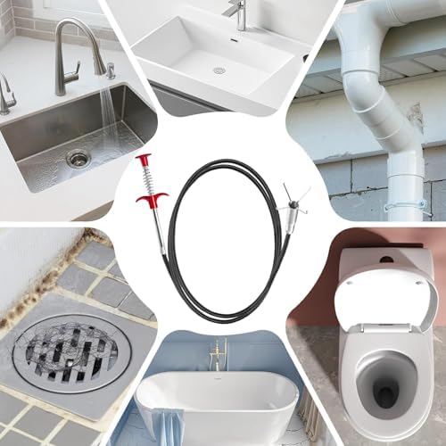 GDOMI Drain Snake Hair Clog Remover Tool