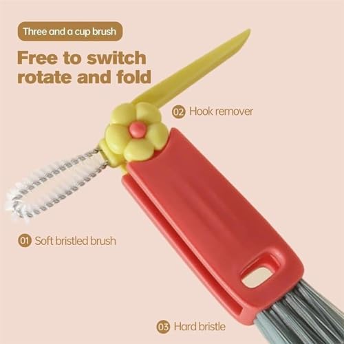 Assote 3 in 1 Cup Lid Cleaning Brush Set 9PCS 1