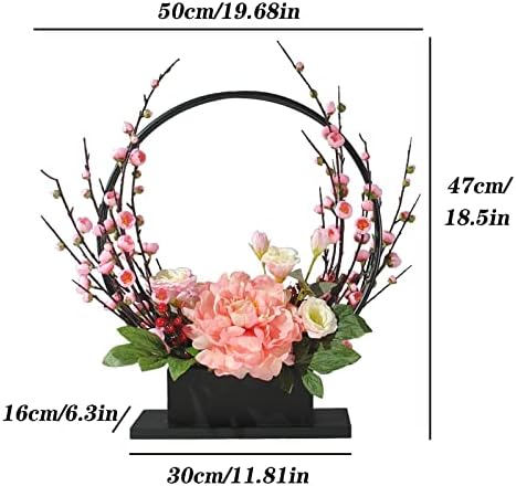 NDRFAWY Artificial Flowers Peony Plum Bouquet Potted Decoration