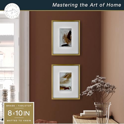 MCS Foundry Metal 8x10 Picture Frame Brass 2-Pack